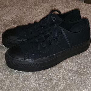 Converse All Stars Black Platform Sneakers